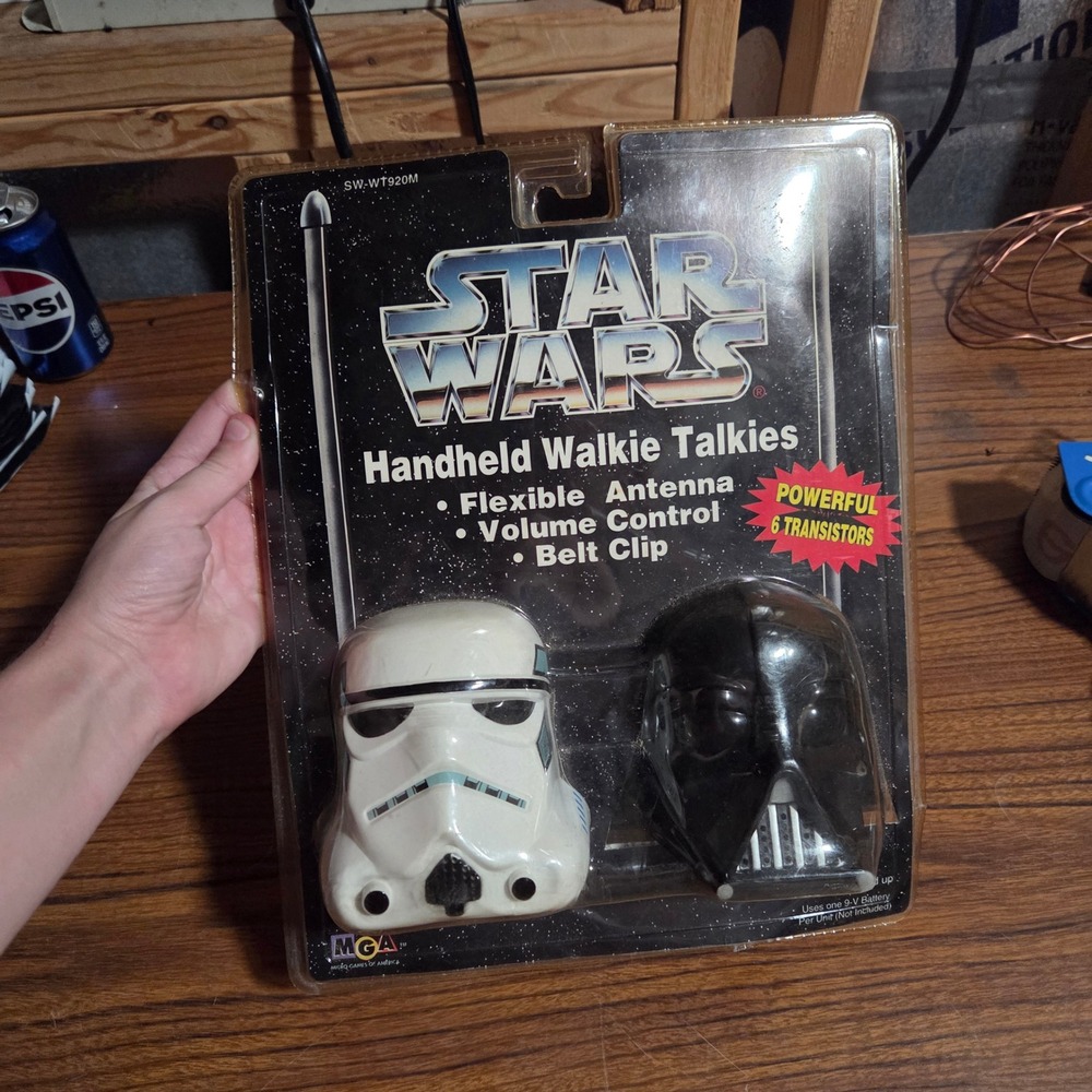 Vintage 1994 Star Wars Darth Vader Stormtrooper Walkie Talkies MGA SW-WT920M NWT